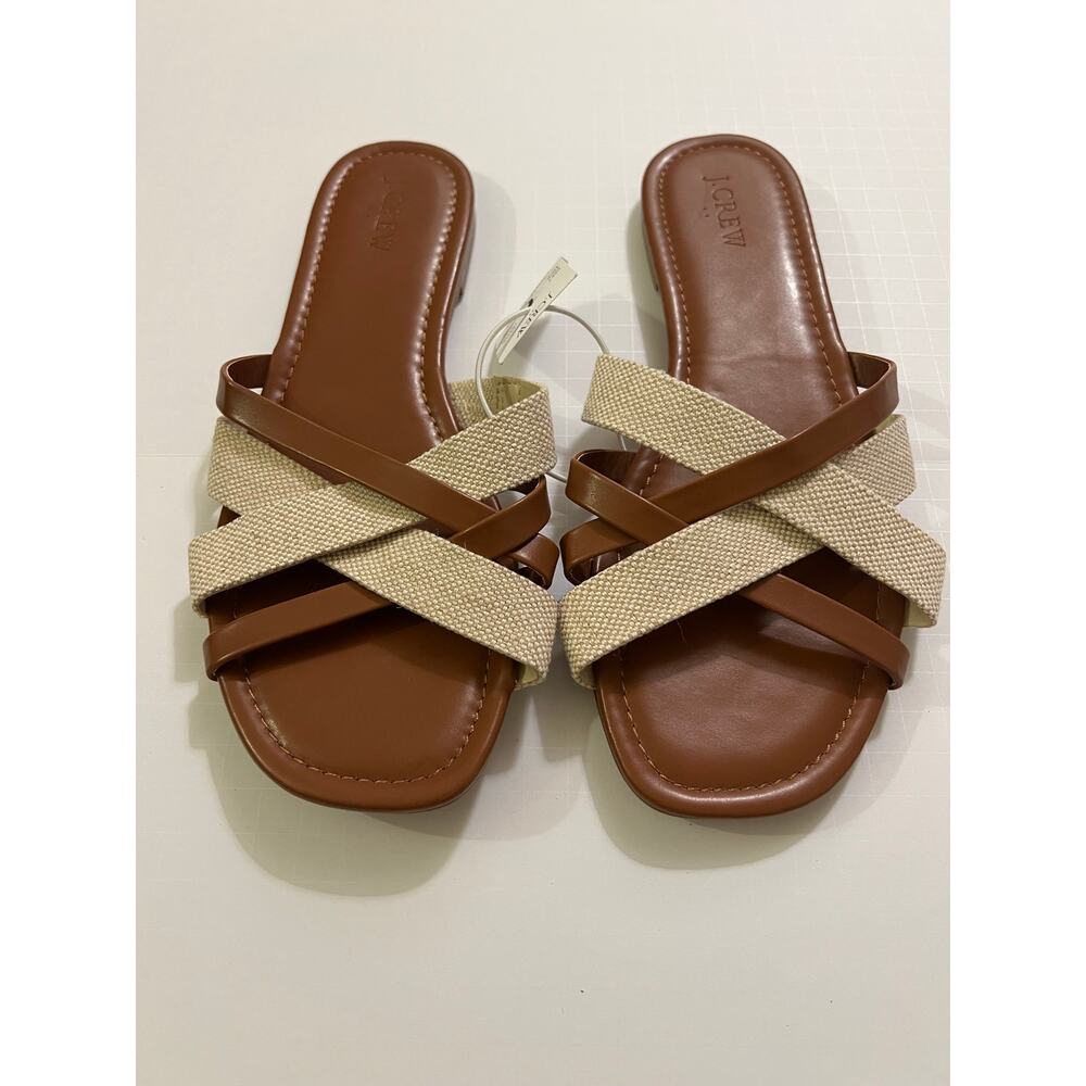J.Crew Mixed Criss-Cross Slide Sandals - Picture 4 of 5